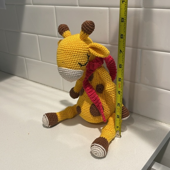 Handcrafted Sleepy Giraffe Amigurumi Crochet Stuffed Animal Toy Doll Figure 🦒 - Picture 11 of 13